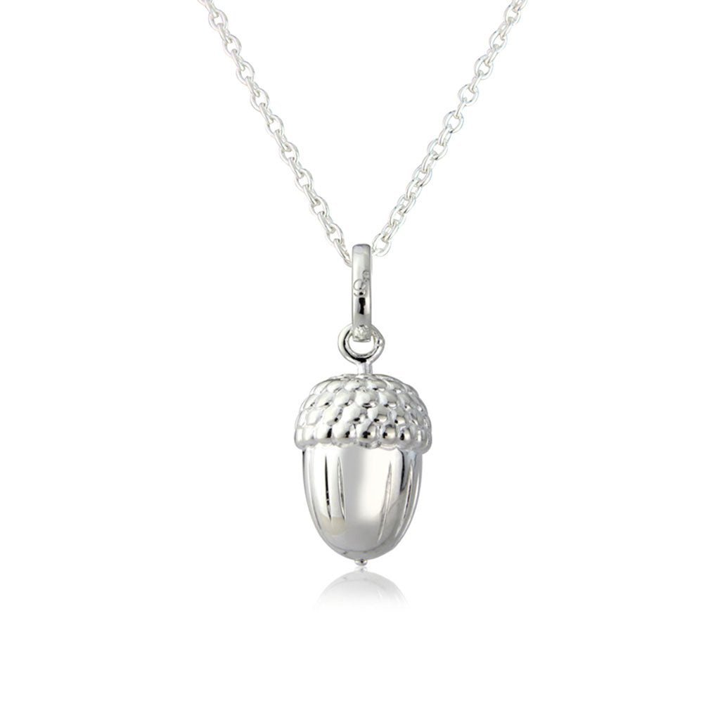 Gemma J Acorn Sterling Silver Necklace - Cotswold Jewellery