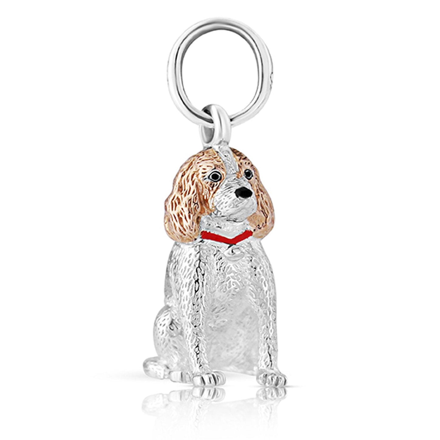 Gemma J Spaniel Sterling Silver Dog Charm - Cotswold Jewellery