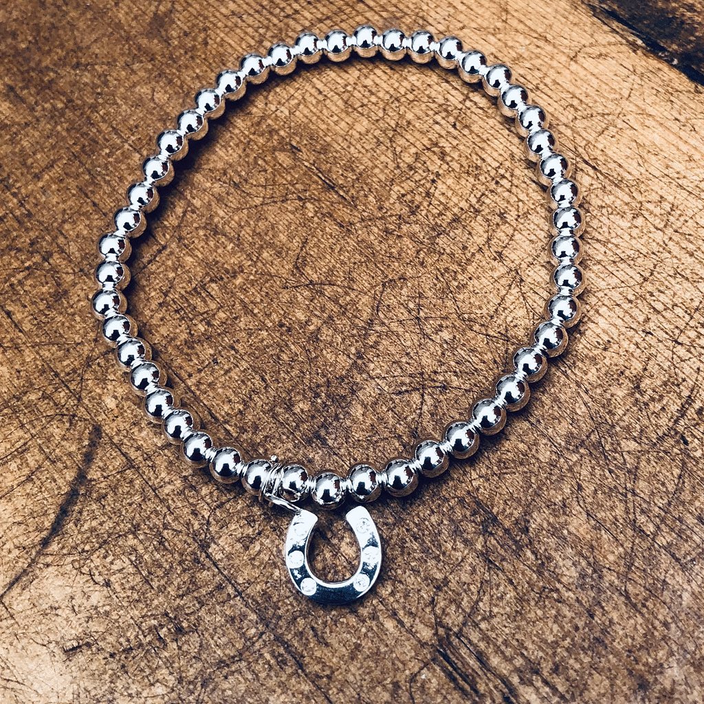 Pretty Beaded Horseshoe Bracelet - Cotswold Jewellery