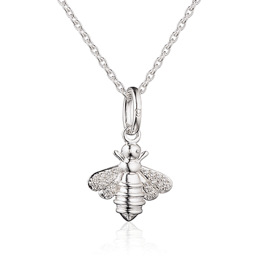 Bee Sterling Silver Necklace - Cotswold Jewellery