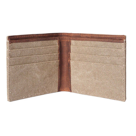 Cactus Canvas Wallet with RFID Khaki - Cotswold Jewellery