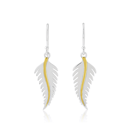 Feather Drop Sterling Silver Earring - Cotswold Jewellery