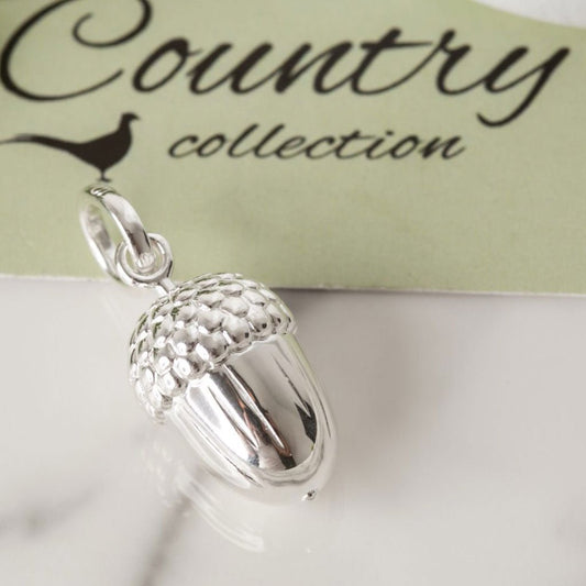 Gemma J Acorn Sterling Silver Charm - Cotswold Jewellery