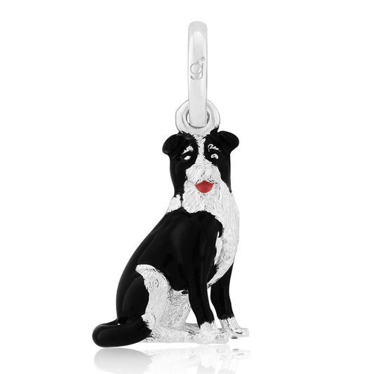 Gemma J Border Collie Dog Sterling Silver Charm - Cotswold Jewellery
