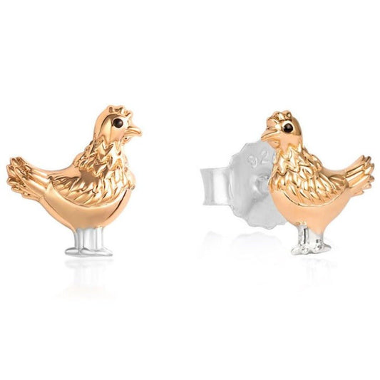 Gemma J Chicken Sterling Silver Earrings - Cotswold Jewellery