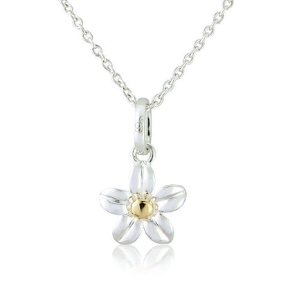 Gemma J Flower Sterling Silver Necklace - Cotswold Jewellery