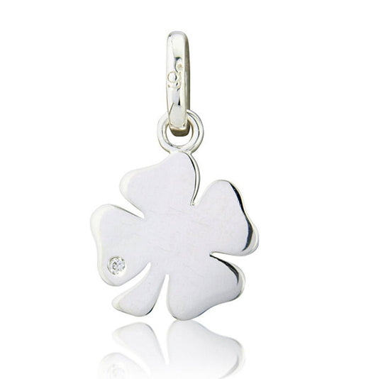 Gemma J Four Leaf Clover Sterling Silver Charm - Cotswold Jewellery