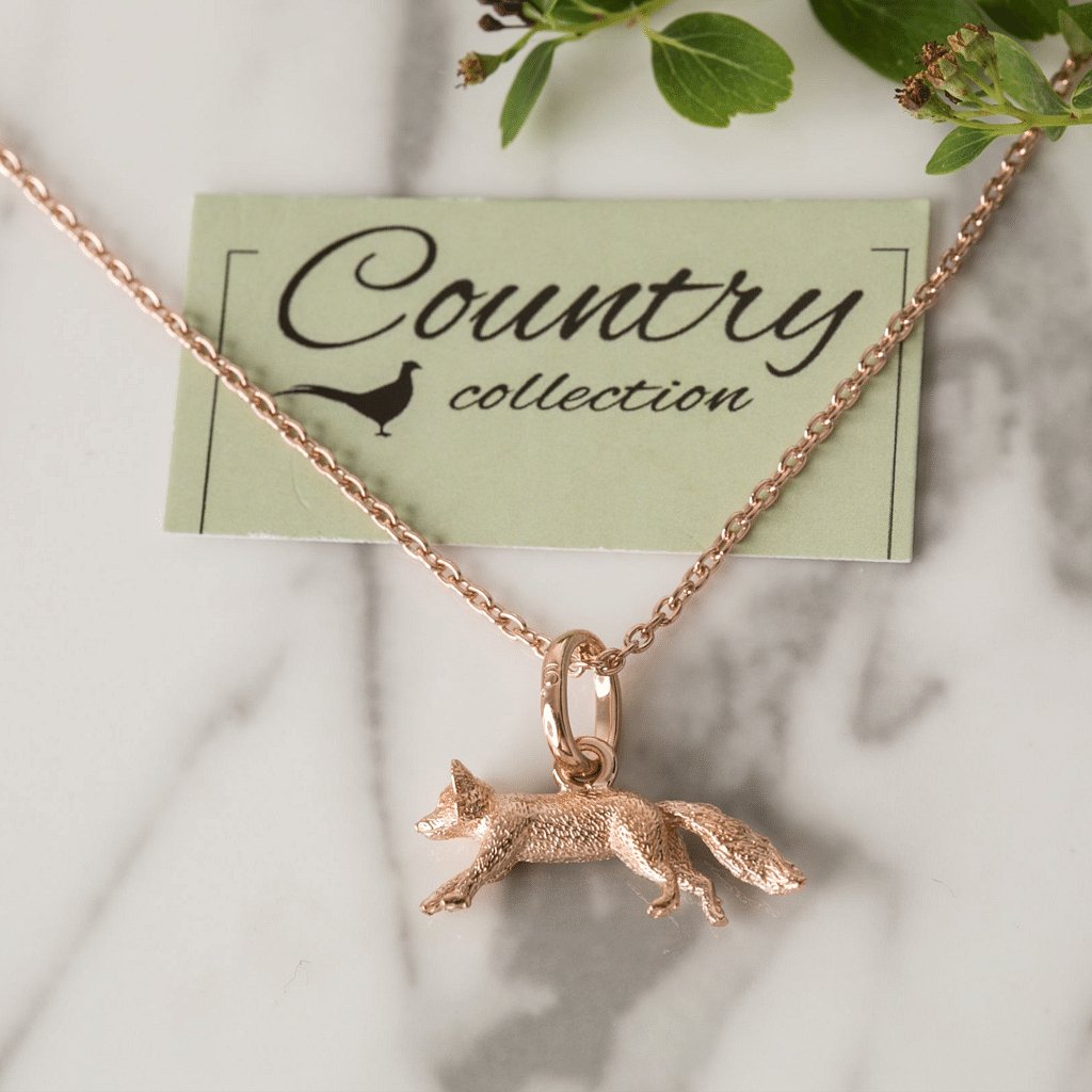 Gemma J Fox Necklace Rose Gold - Cotswold Jewellery