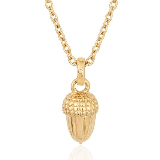 Gemma J Golden Acorn Necklace - Cotswold Jewellery