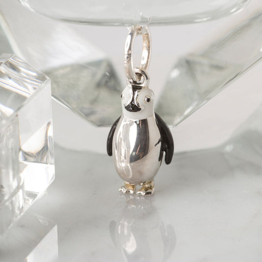 Gemma J Penguin Sterling Silver Charm - Cotswold Jewellery