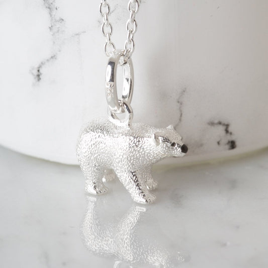 Gemma J Polar Bear Silver Charm - Cotswold Jewellery