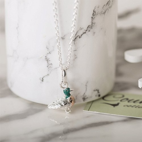 Gemma J Pretty Duck Sterling Silver Necklace - Cotswold Jewellery
