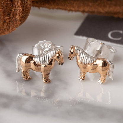 Gemma J Shetland Pony Sterling Silver Earrings - Cotswold Jewellery