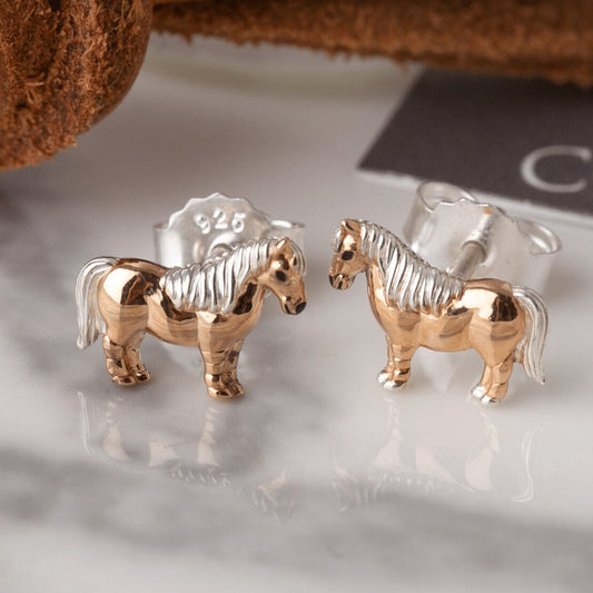 Gemma J Shetland Pony Sterling Silver Earrings - Cotswold Jewellery