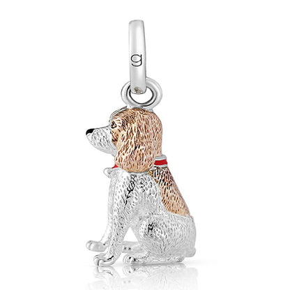 Gemma J Spaniel Sterling Silver Dog Charm - Cotswold Jewellery