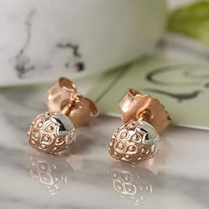 Gemma J Strawberry Rose Gold Earrings - Cotswold Jewellery