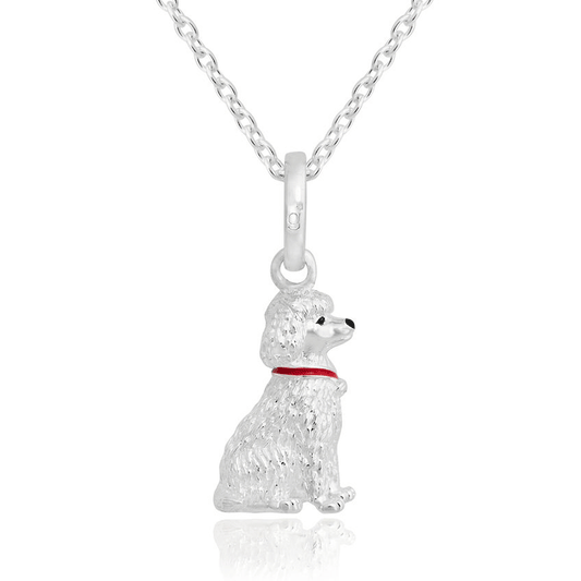 Gemma J Poodle Dog Sterling Silver Charm - Cotswold Jewellery