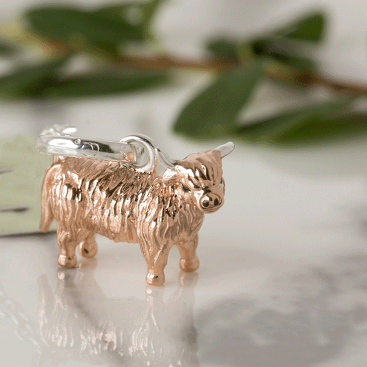 Highland Cow Charm - Cotswold Jewellery