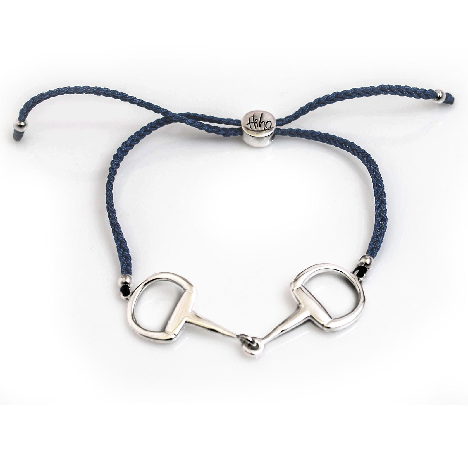 hiho-silver-friendship-navy-snaffle-bracelet-from-cotswold-jewellery