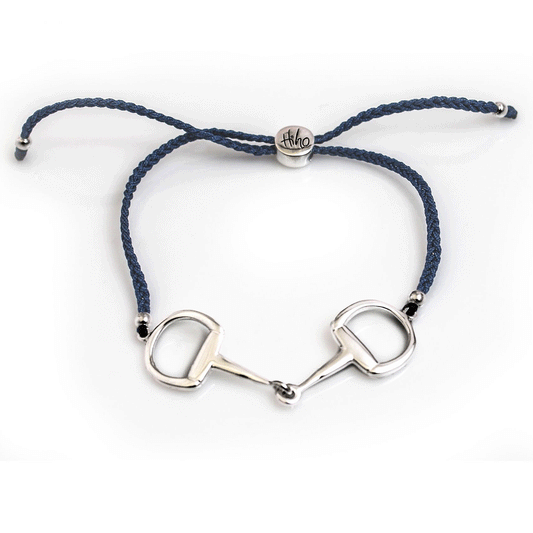 hiho-silver-friendship-navy-snaffle-bracelet-from-cotswold-jewellery