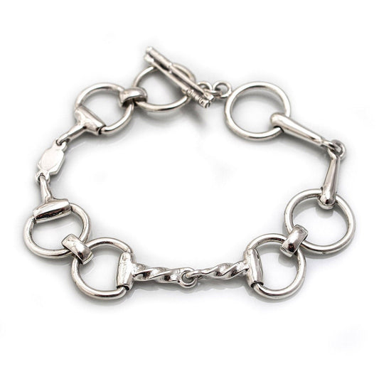 Hiho Silver Multi Snaffles Bracelet - Cotswold Jewellery