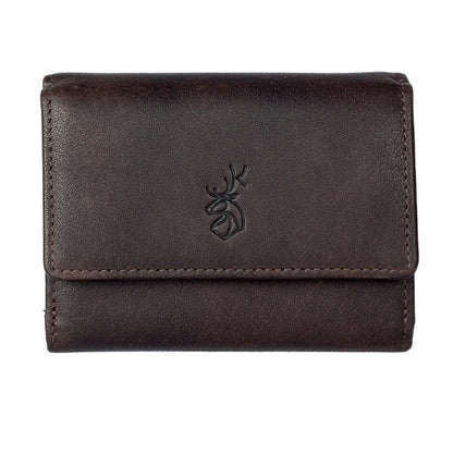 Men's Tri Fold Brown Leather Wallet RFID - Cotswold Jewellery