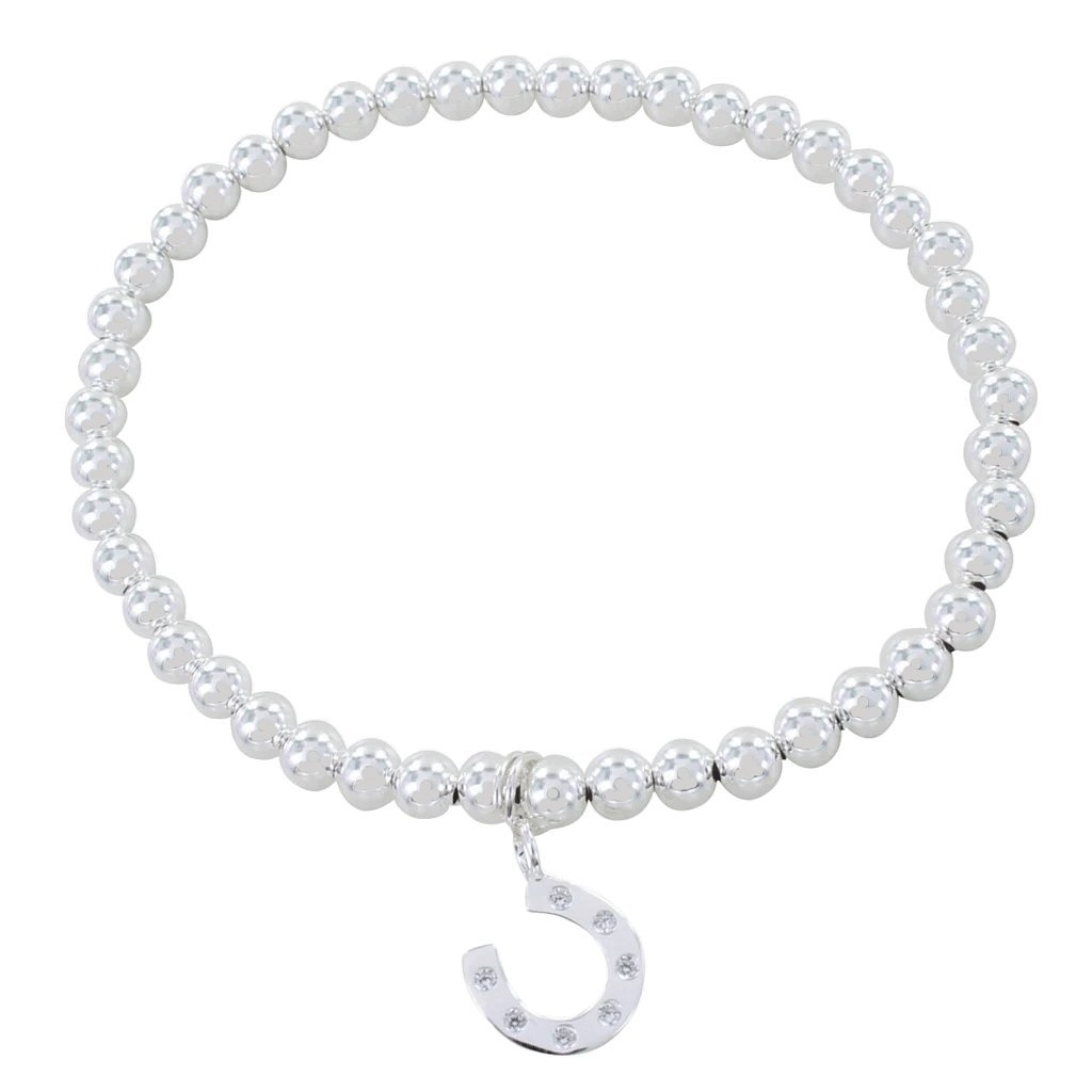 Pretty Beaded Horseshoe Bracelet - Cotswold Jewellery