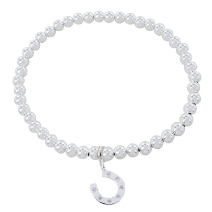 Pretty Beaded Horseshoe Bracelet - Cotswold Jewellery