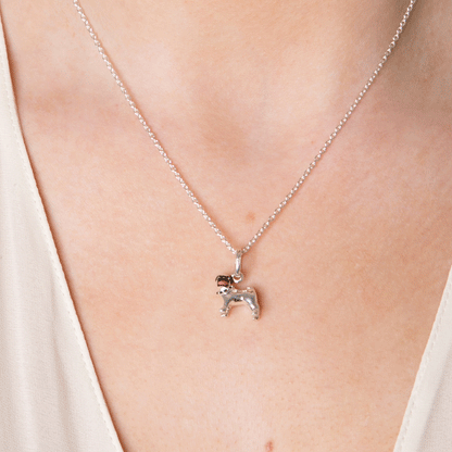 Pug Sterling Silver Necklace - Cotswold Jewellery