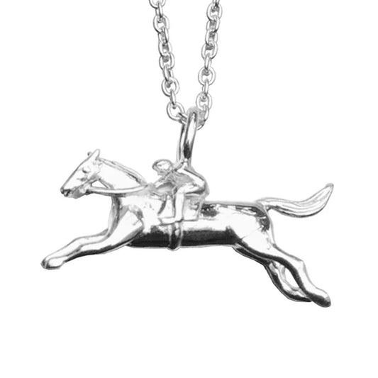 Race Horse & Jockey Necklace - Cotswold Jewellery