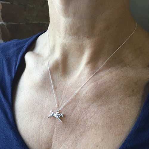 Race Horse & Jockey Necklace - Cotswold Jewellery