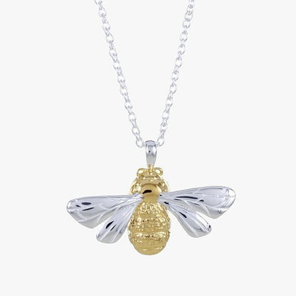Reeves & Reeves Gorgeous Bee Sterling Silver Necklace - Cotswold Jewellery