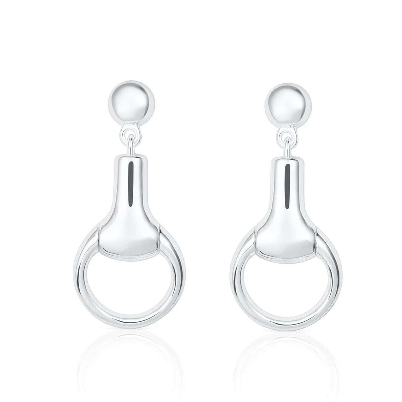 Snaffle Bit Sterling Silver Earrings - Cotswold Jewellery