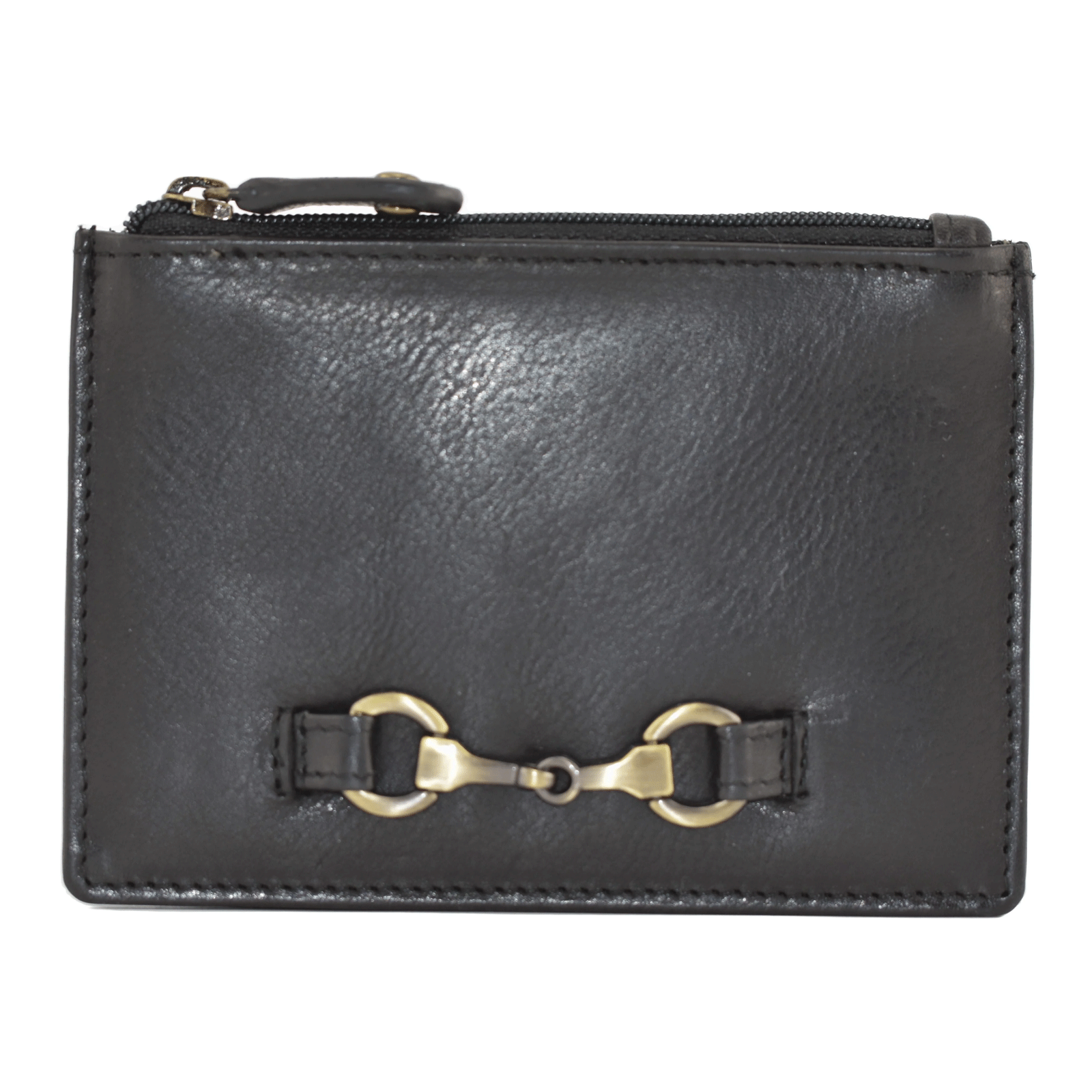 snaffle-coin-and-card-purse-black-leather-from-cotswold-jewellery
