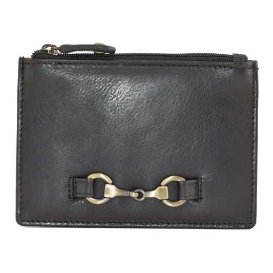 snaffle-coin-and-card-purse-black-leather-from-cotswold-jewellery

