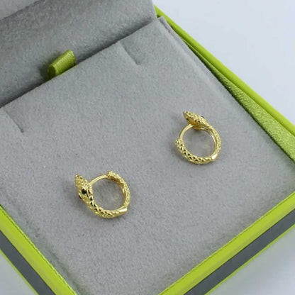 Snake Gold Earrings - Cotswold Jewellery