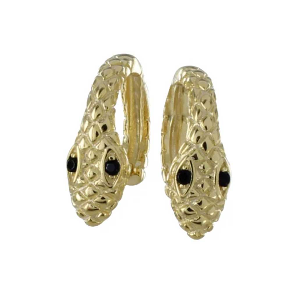 Snake Gold Earrings - Cotswold Jewellery