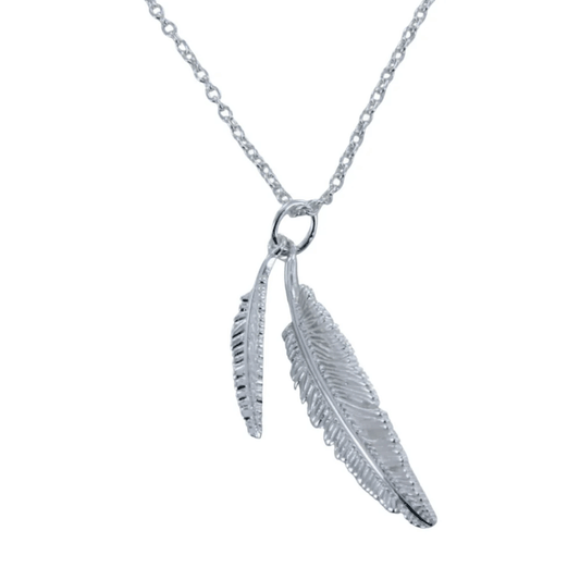 Sterling Silver Feathers Necklace - Cotswold Jewellery