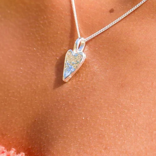 Textured Heart Necklace - Cotswold Jewellery
