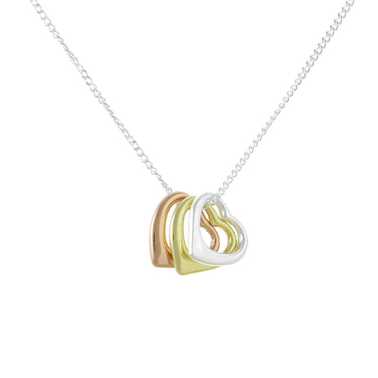 Triple Heart Necklace - Cotswold Jewellery