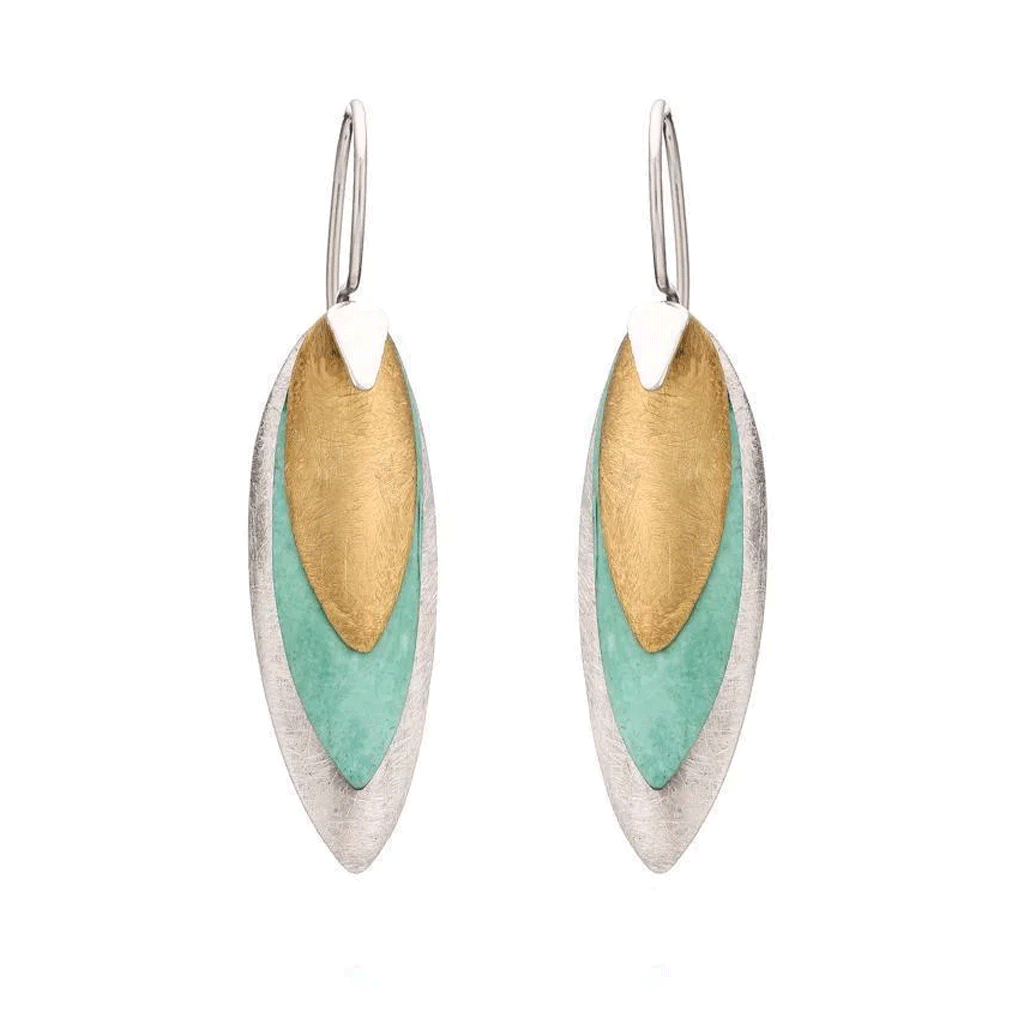 Triple Layer surf Earrings - Cotswold Jewellery