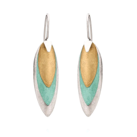 Triple Layer surf Earrings - Cotswold Jewellery