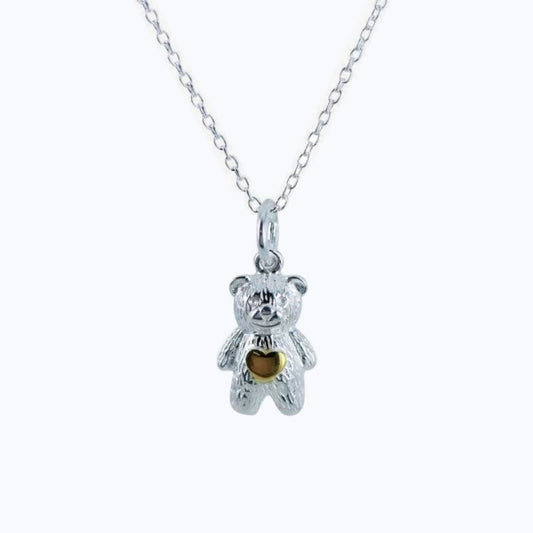 Children's Sterling Silver Teddy Necklace - Cotswold Jewellery