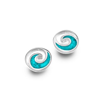 Wave Turquoise Earrings - Cotswold Jewellery